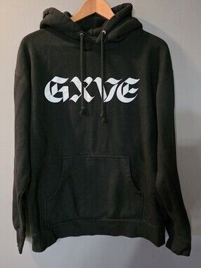 GXVE Gwen Stefani Black And White Checkered Pullover‎ Hoodie Size L Unisex